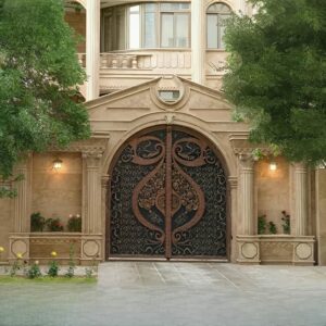 درب فلزی دسته گل در خرم آباد