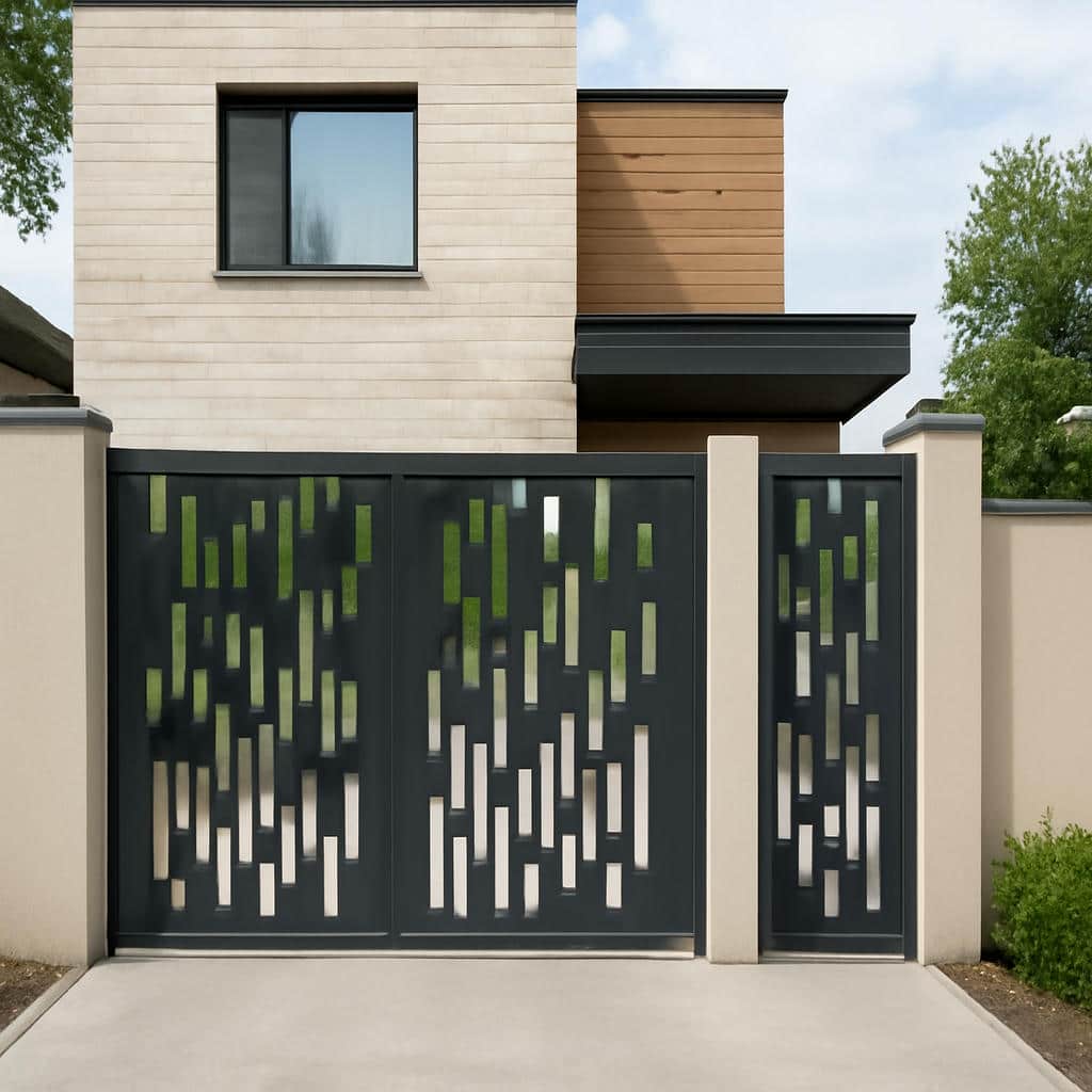 نصب درب فلزی مدرن جسیکا با رنگ پودری کوره ای در خرم آباد