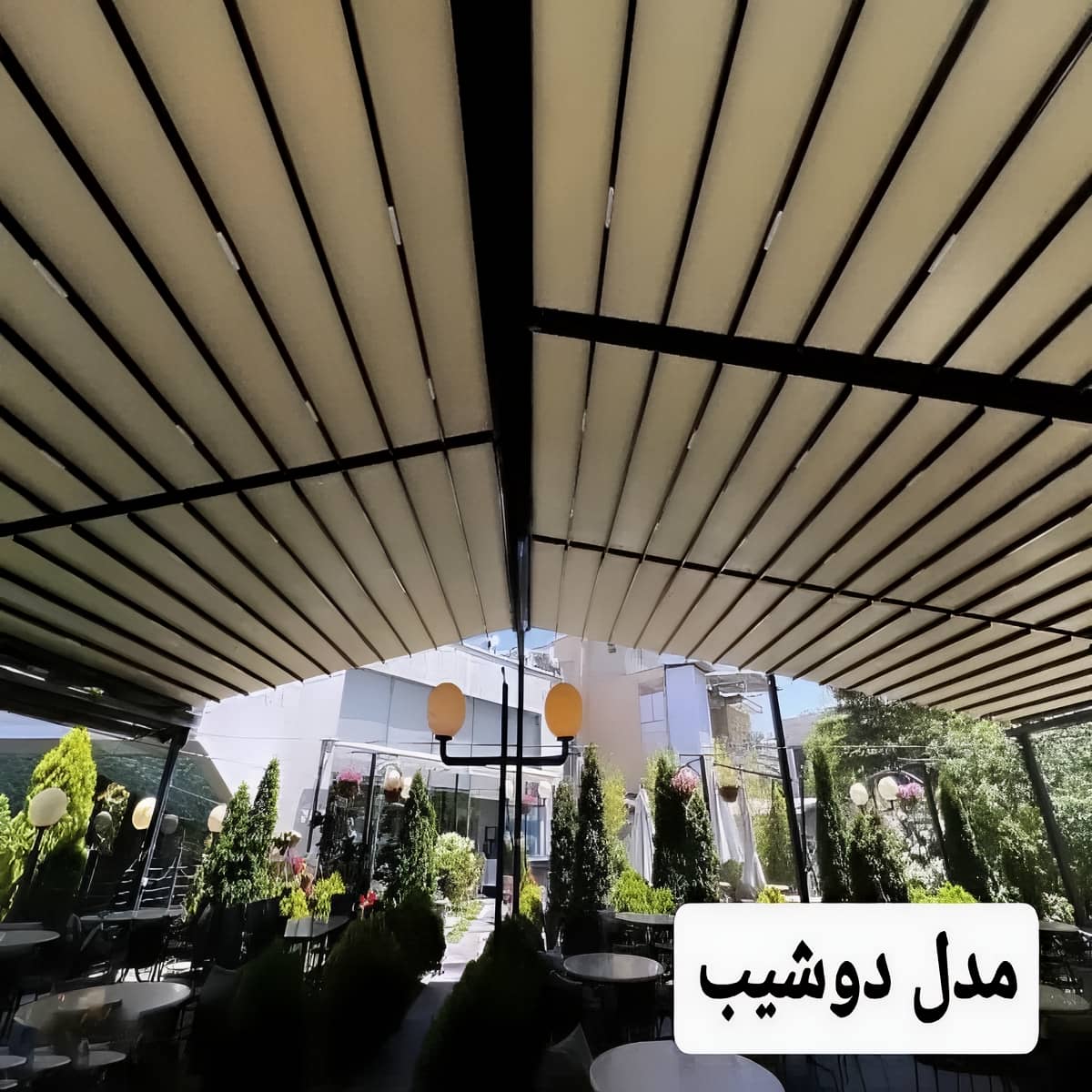 سقف برقی پارکینگ در خرم آباد با پایه های کناری سقف برقی پارکینگ در خرم آباد با پایه های کناری