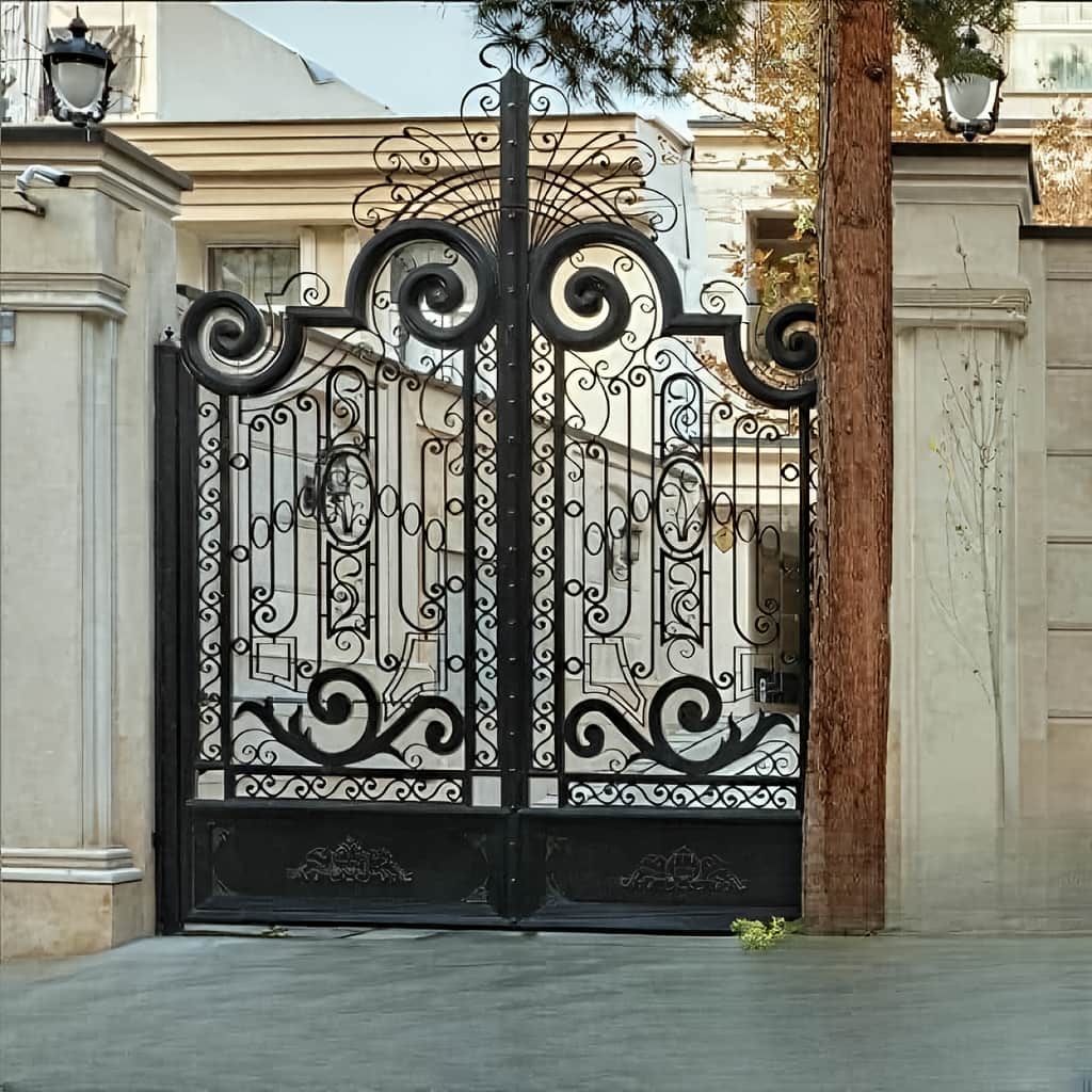 درب حیاط شاسی سنگین آماده جک پارکینگی در خرم آباد
