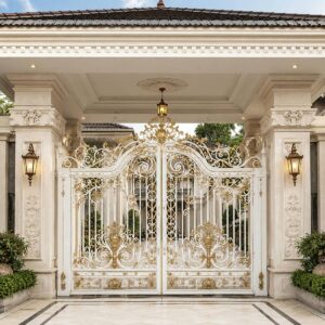 11 مدل درب حیاط طرح چوب فلزی در خرم آباد