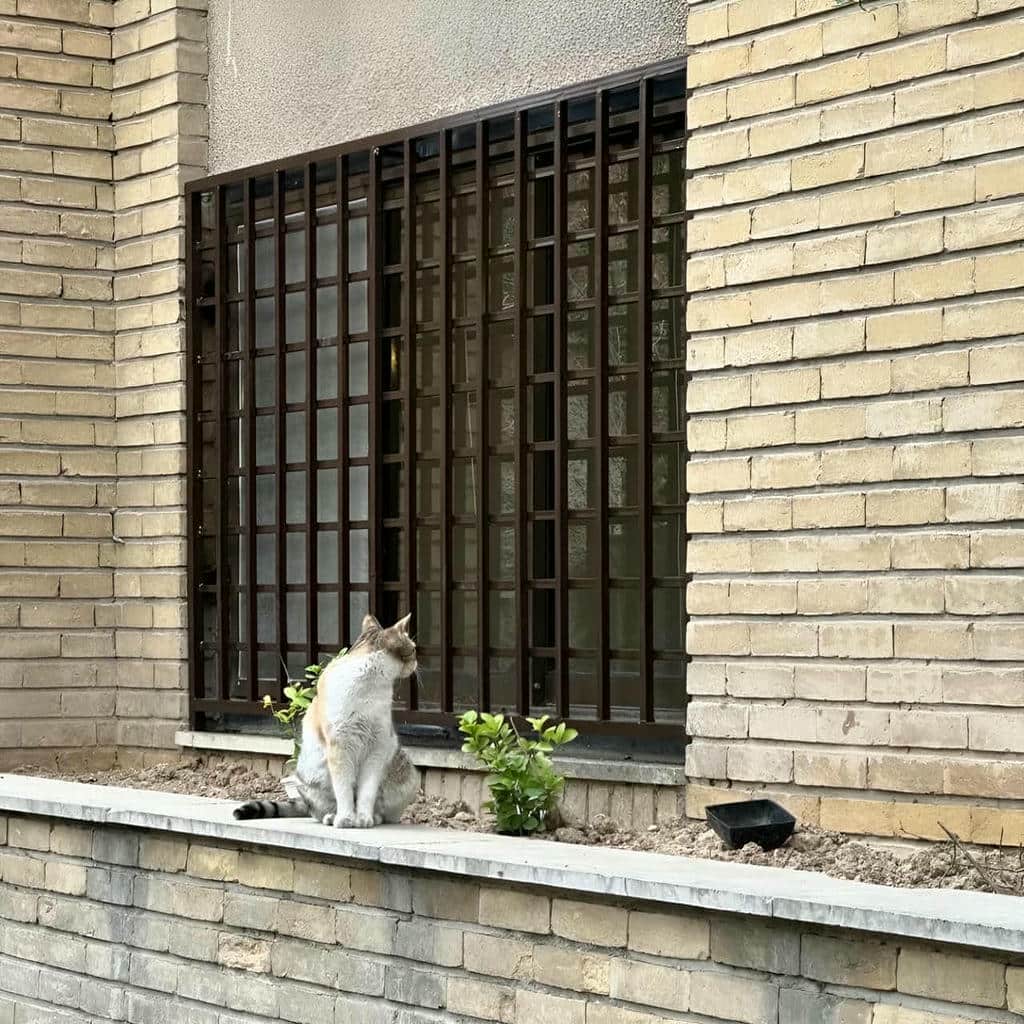 حفاظ پنجره رنگی کوره ای هندسی در خرم آباد