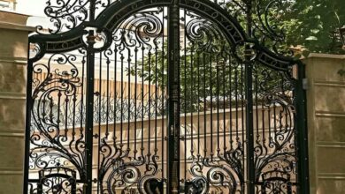 12 مدل درب پارکینگ ریلی ریل زمینی در خرم آباد