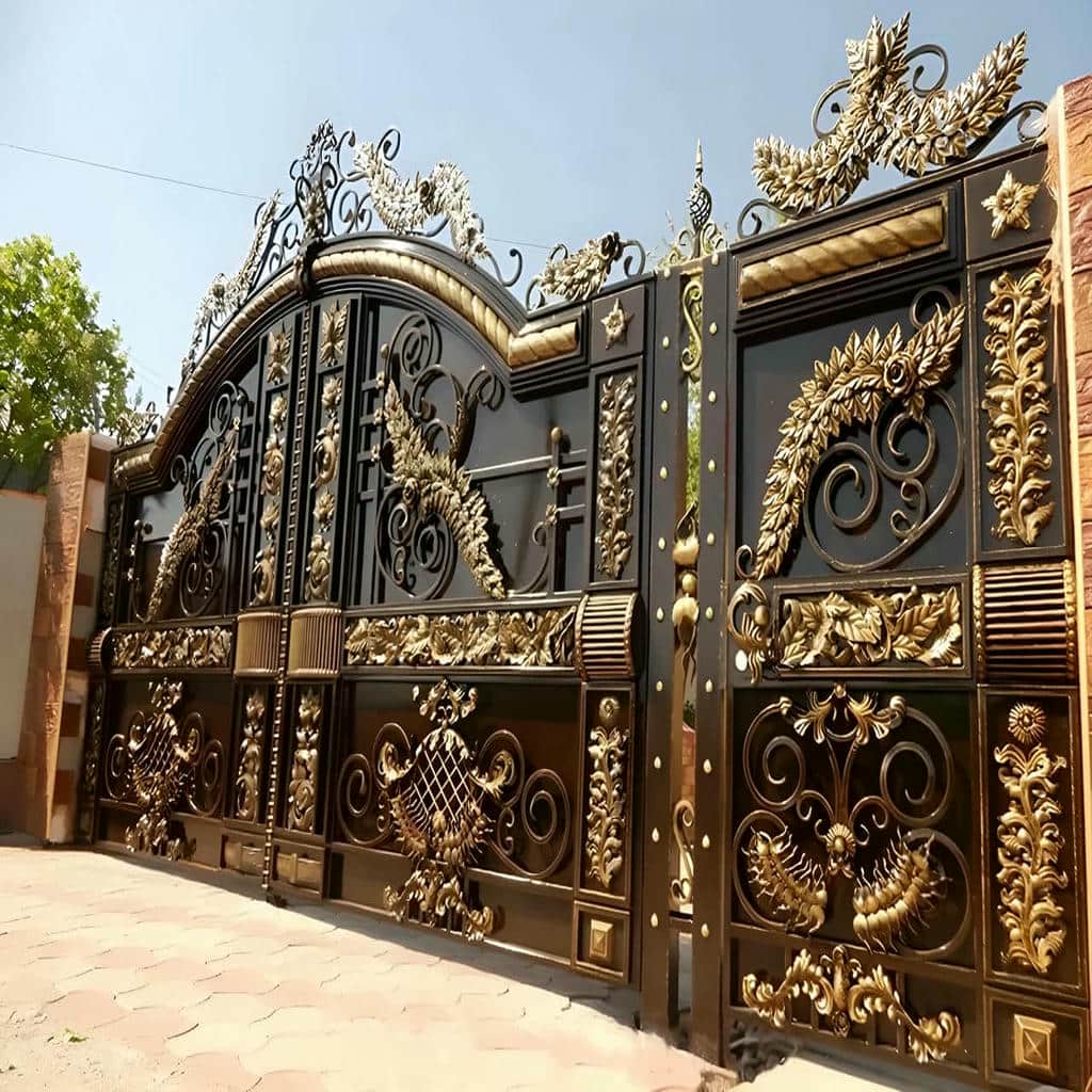خرید درب فلزی ریلی باغ با کلاف مقاوم در خرم آباد