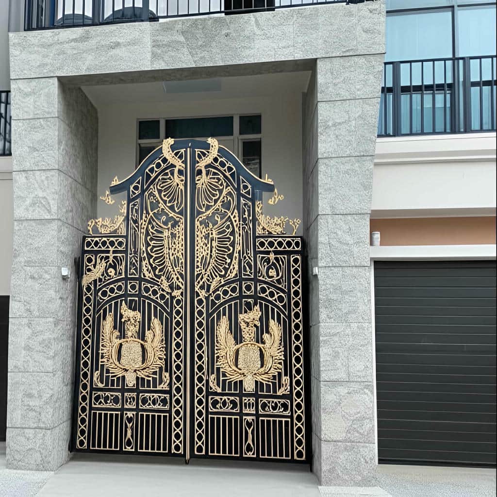خرید درب ویلا مدرن نمای سنگی در خرم آباد