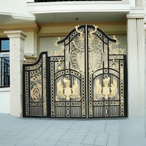 8 طرح درب پارکینگ طرح چوب ترموود در خرم آباد