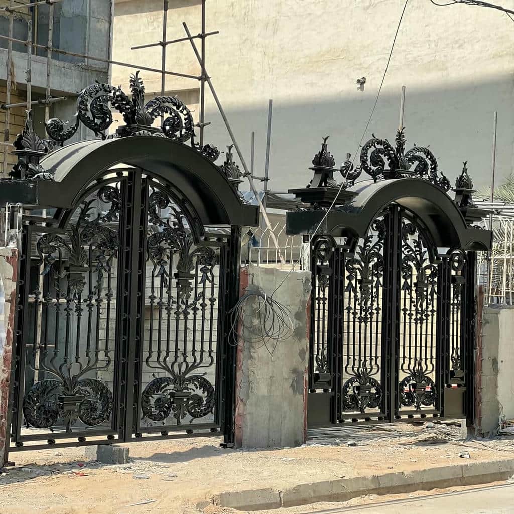 9 طرح درب پارکینگ برش لیزری طرح هندسی در خرم آباد