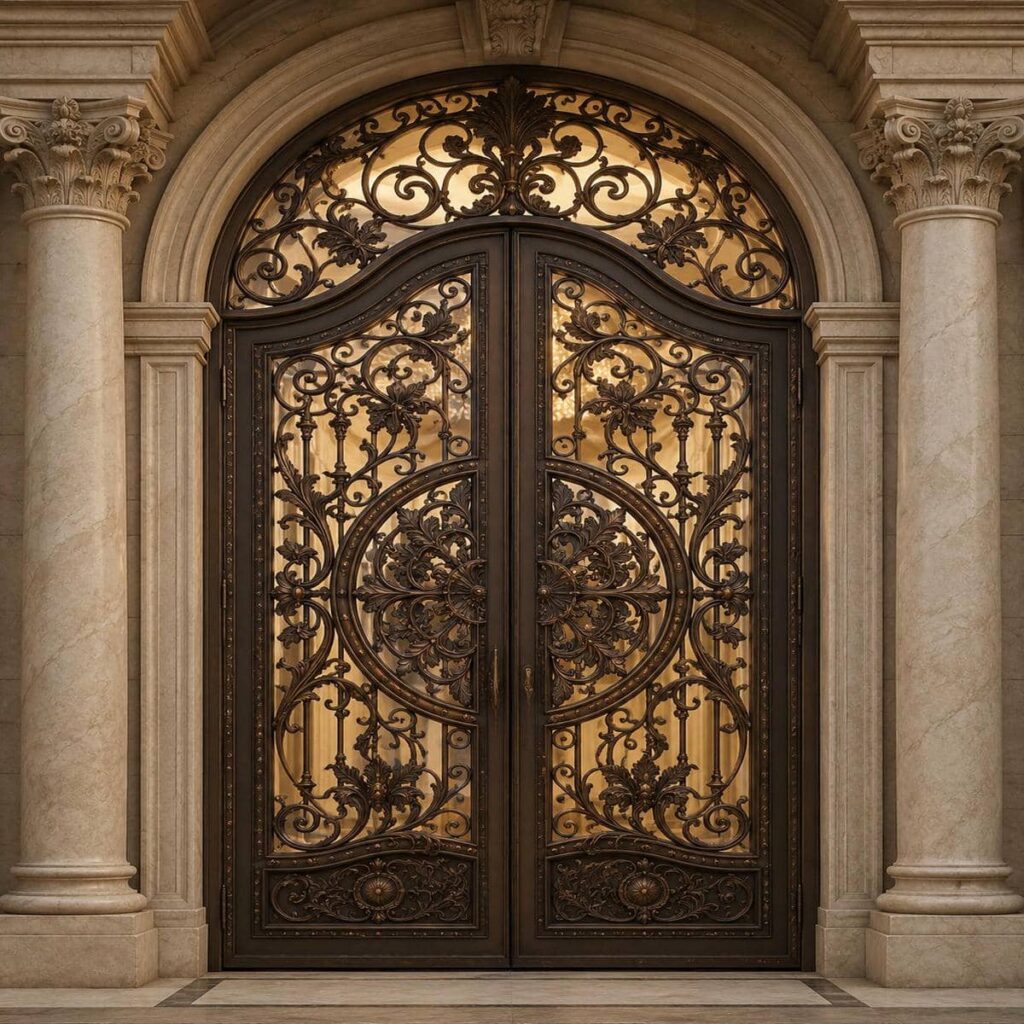 درب حیاط کوچک نفررو نیمه‌پوشیده در خرم آباد