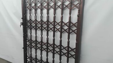 14 مدل درب آکاردئونی چهار گل لوزی در خرم آباد